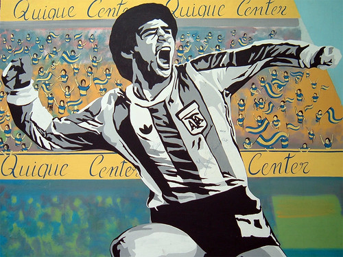 Graffiti of Diego Armando Maradona.