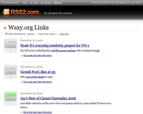 RSS2.com screenshot