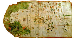 Imagen del primer mapamundi obra del navegante Juan de la Cosa