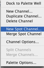 Creating a new spot color channel