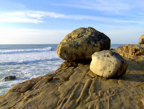 Boulders on the cliff
