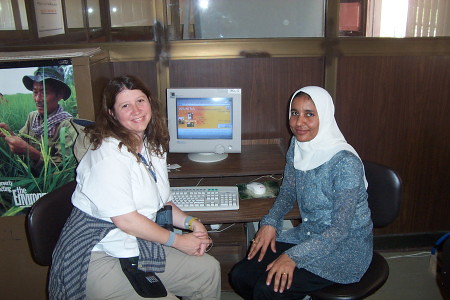 Jayne at UNDP Computer Center in Luxor
