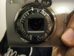 Closeup mirror picture of our new Canon SD800-IS camera