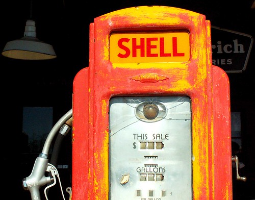 gas pump. Antique Shell Gas Pump