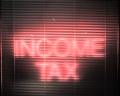 Income Tax sign - Tax season soon