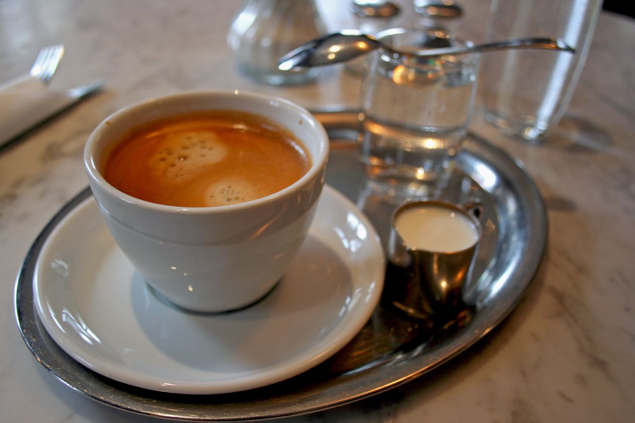 Kaffe (Coffee) Served in a Silver tray