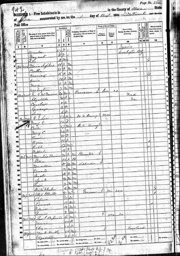 robert e lee family. 1860 census with Robert e Lee