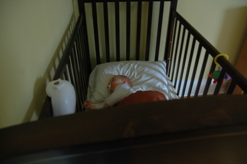 sleeping in the crib