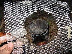 Grill cut out for Coffee Can Stove Mk2 (near Bitola, Macedonia)