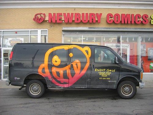 newbury comics truck in cambridge