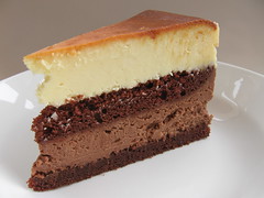 Dark and White Chocolate Cheesecake