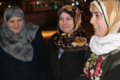 Moslima's tijdens protect in Antwerpen