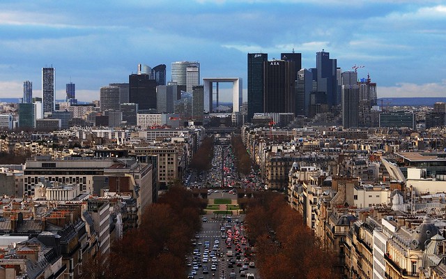 paris - la defense skyline in december photo