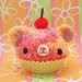 Amigurumi sorbet swirl cupcake bear with cherry on top