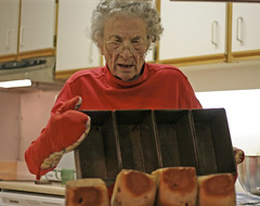Nana Christine making Christmas Bread