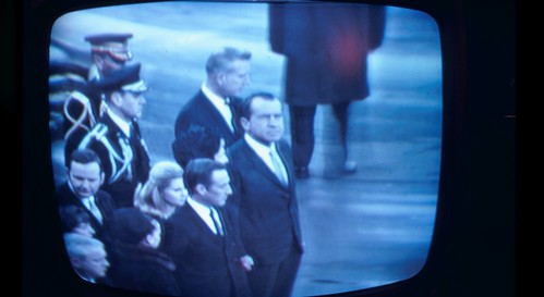 President Nixon at President Johnson's (LBJ's)funeral