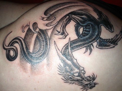 Black Dragon Tattoo,tattoos,tattoo designs