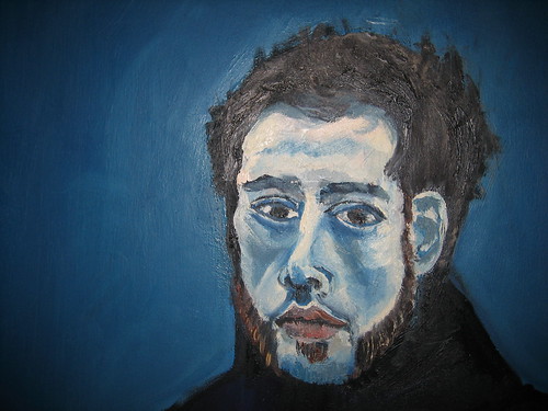picasso blue period self portrait. after a picasso blue period