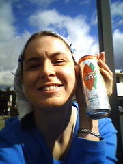 me with an Enviga drink