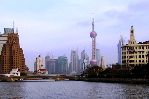 Mouth of Suzhou Creek and Pudong - Shanghai