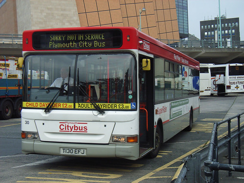 030 T130EFJ Plymouth Citybus.