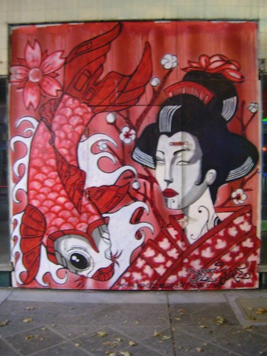 sexy geisha graffiti