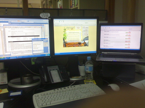 My three monitor setup!