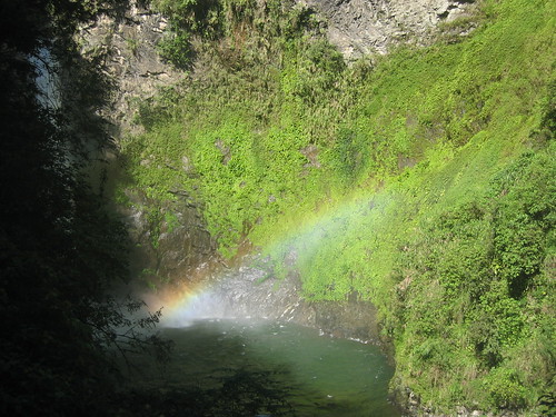 Rainbow on river, Batad