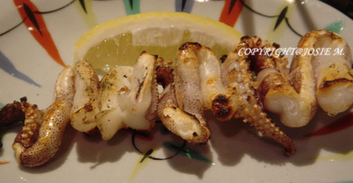 Grill Octopus legs
