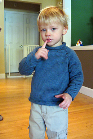 Hudson's sweater knit with Cashmerino Aran yarn