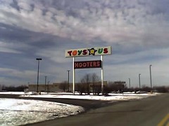 Toys R Us and Hooters Sign