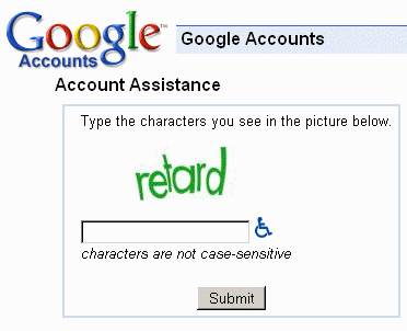 Google asking for a retard confirmation