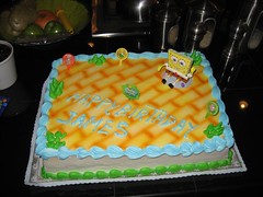 The tres leches cake, complete with Sponge Bob theme. (03/03/07)