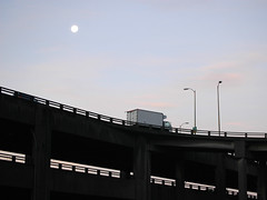 viaduct with moon