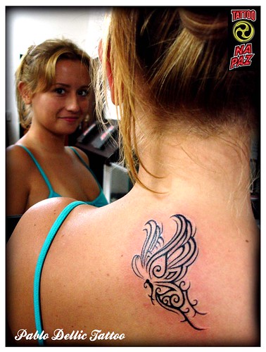 tattoo femininas. Tatuagem de Borboleta Tribal