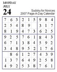 Sudoku for Novices page-a-day calendar