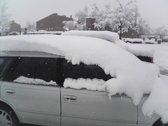 car roof snow