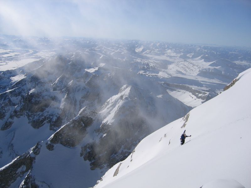 Reed nears the top of the Grand Teton
