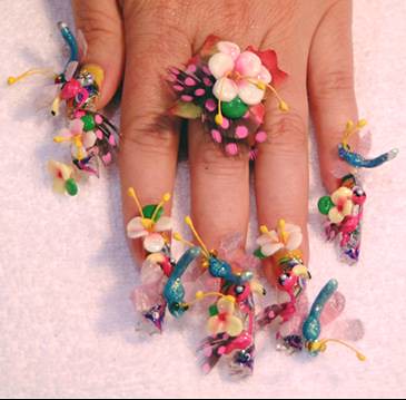 Hello Kitty 3d Nails. Tags: Creative 3D nails art
