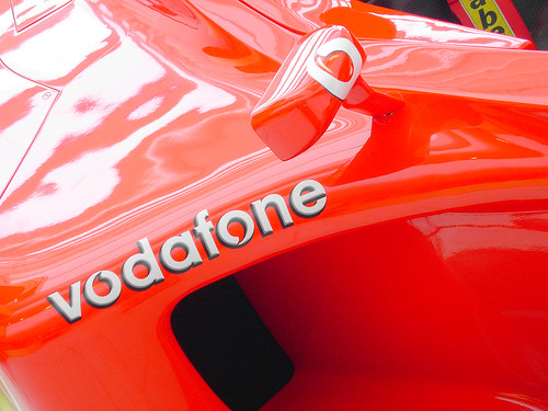 formula 1 racing cars. Vodafone F1 racing car