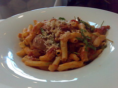Hand made pasta with duck at Raincity Grill New Year's Day Brunch - Roland N80i in Vancouver 046