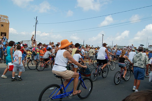 Bikers follow Pony Parade to Chincoteague Carnival Grounds