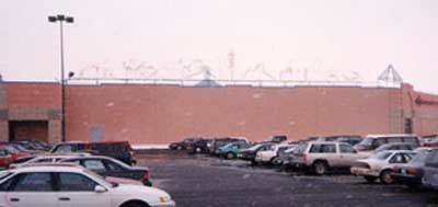 Shopping Center blank wall, Niagara, NY, mural by Eric Grohe