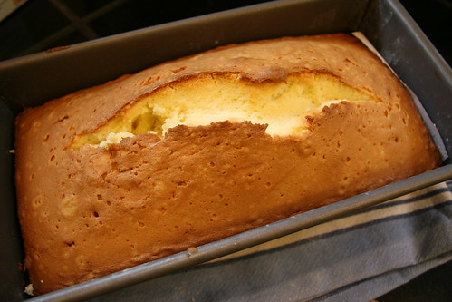 (if you are making this in 2 loaf pans, start checking the cake at around 45 
