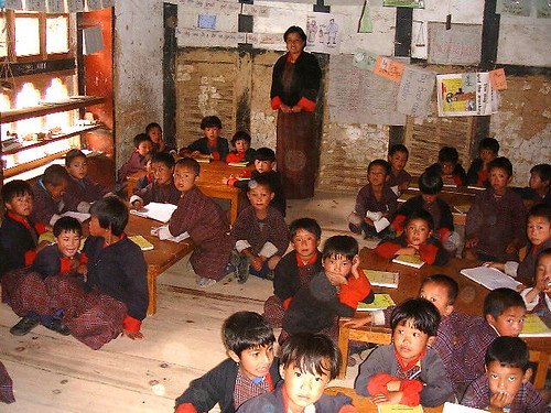 kindergarten classroom in Bhutan