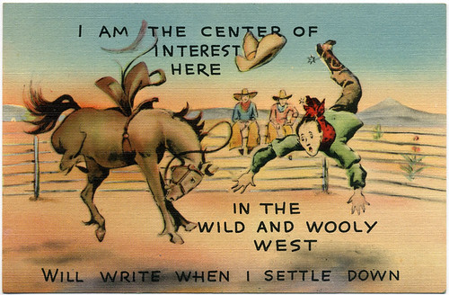 Postcard:  Wild & Wooly West