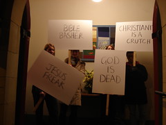 Protesters at St Silas