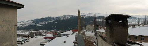 Center of town is the mosque (Posof Town, Turkey)