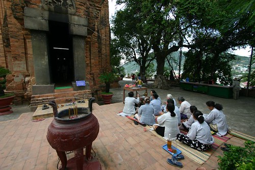 Praying women at the Po Nagar Cham Towers, Nha Trang.
