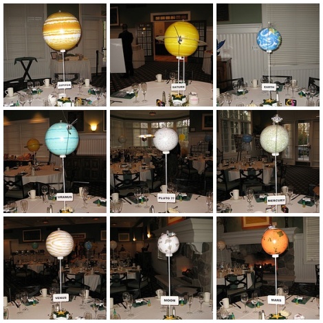 Here are some of our centerpieces we had a moon and stars themed wedding 